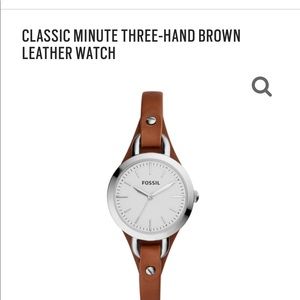 Fossil ‘Classic Minute 3-hand Brown Leather Watch’